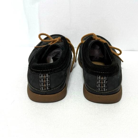 Chaco Women's Size 9 Pineland Moc Chukka Shoes Black Leather Tan Laces - Picture 2 of 11